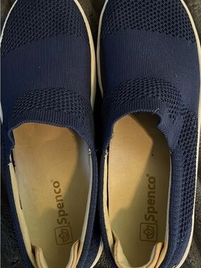 Spenco Women's Navy Knit Slip-On Walking Sneakers